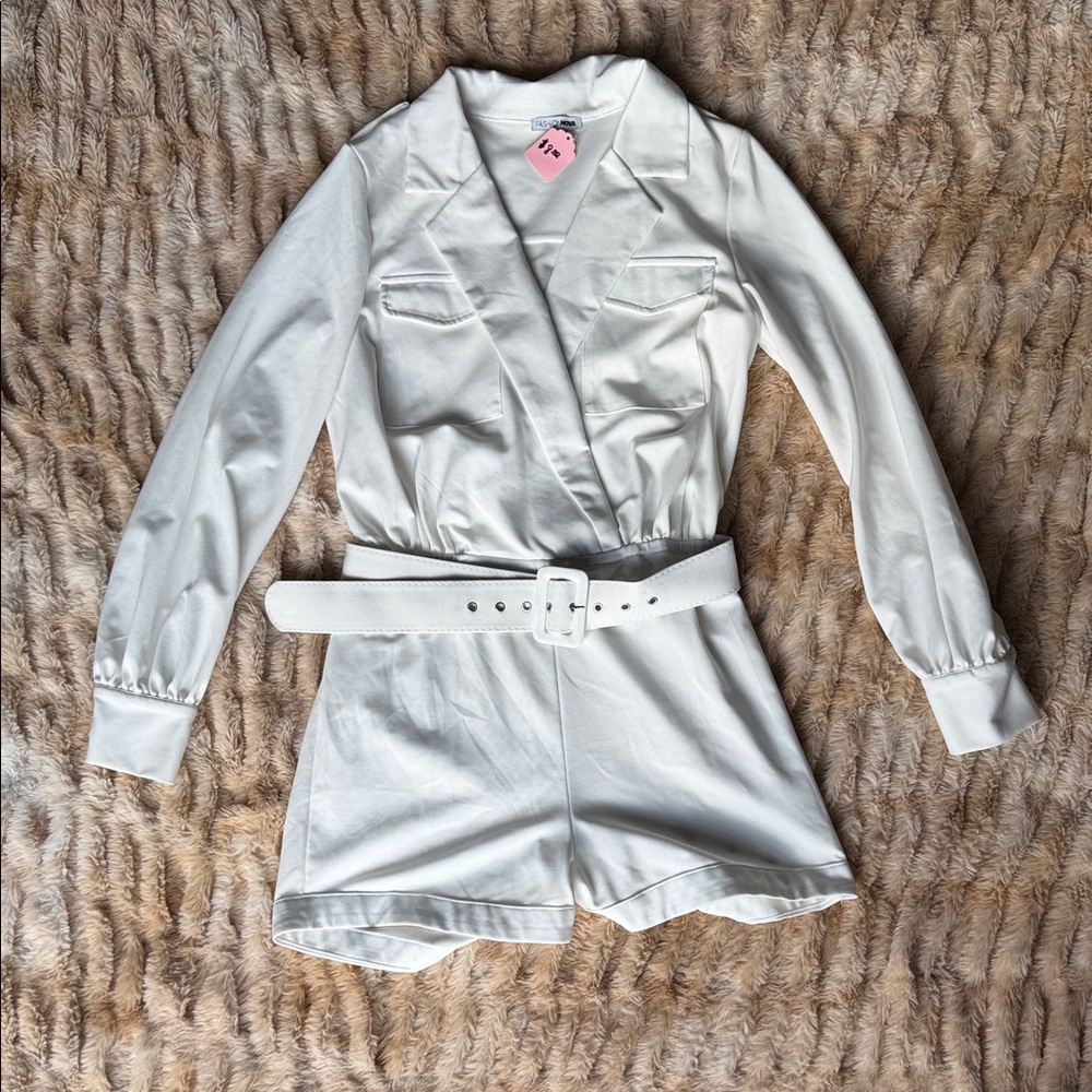 Fashion Nova Elegant White Blouse